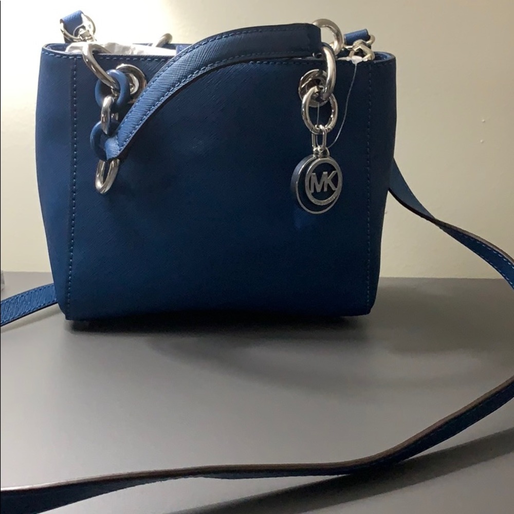 Michael Kors Cynthia Steel Blue Xs Satchel
